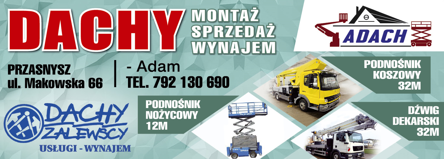 ADACH DACHY ZALEWSCY Przasnysz Dachy Montaż / Sprzedaż / Wynajem