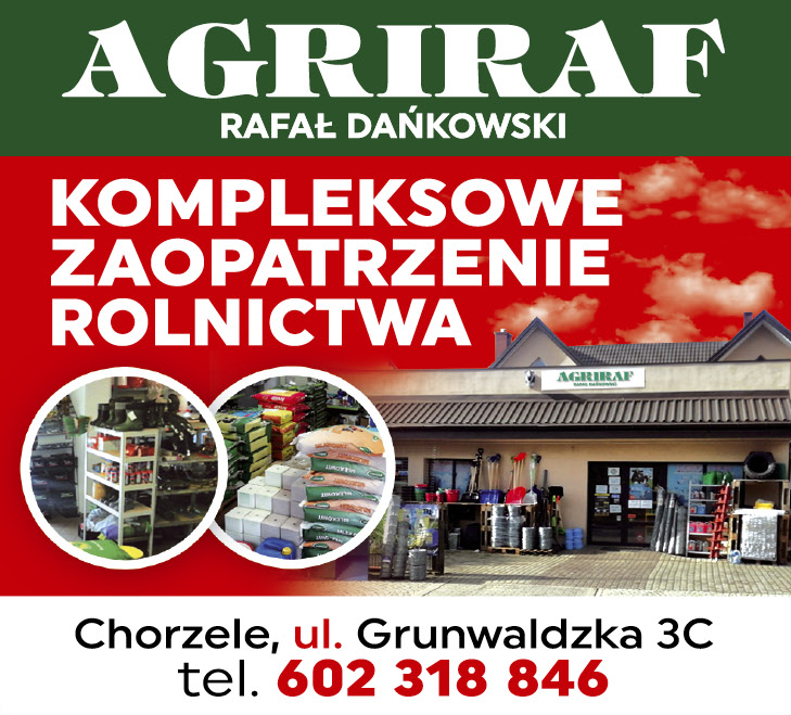 AGRIRAF Rafał Dańkowski Chorzele Kompleksowe Zaopatrzenie Rolnictwa