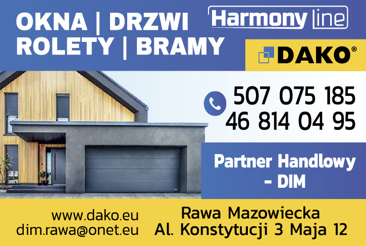 DIM Rawa Mazowiecka Okna / Drzwi / Rolety / Bramy