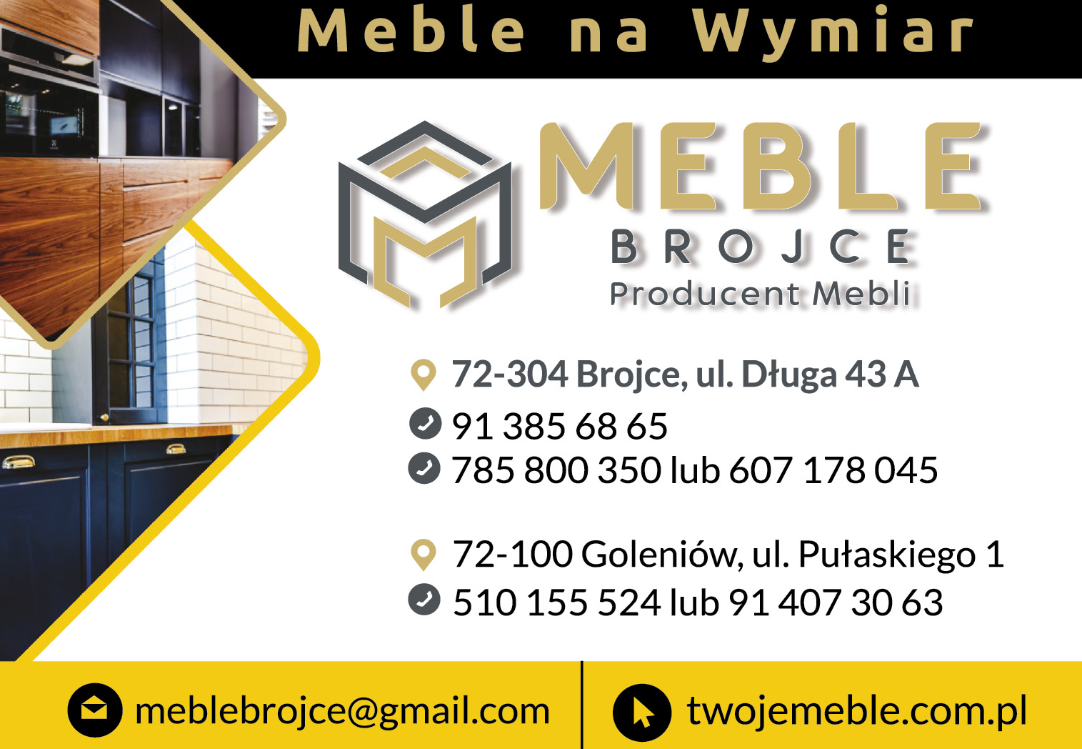 ZAKŁAD PRODUKCYJNY MEBLE BROJCE Producent Mebli / Meble Na Wymiar