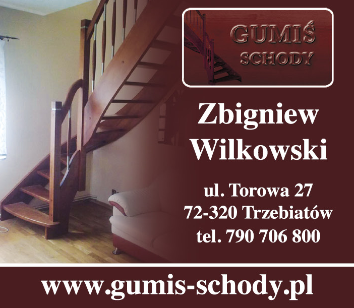 GUMIŚ-SCHODY Zbigniew Wilkowski Trzebiatów Produkcja Schodów z Drewna Litego