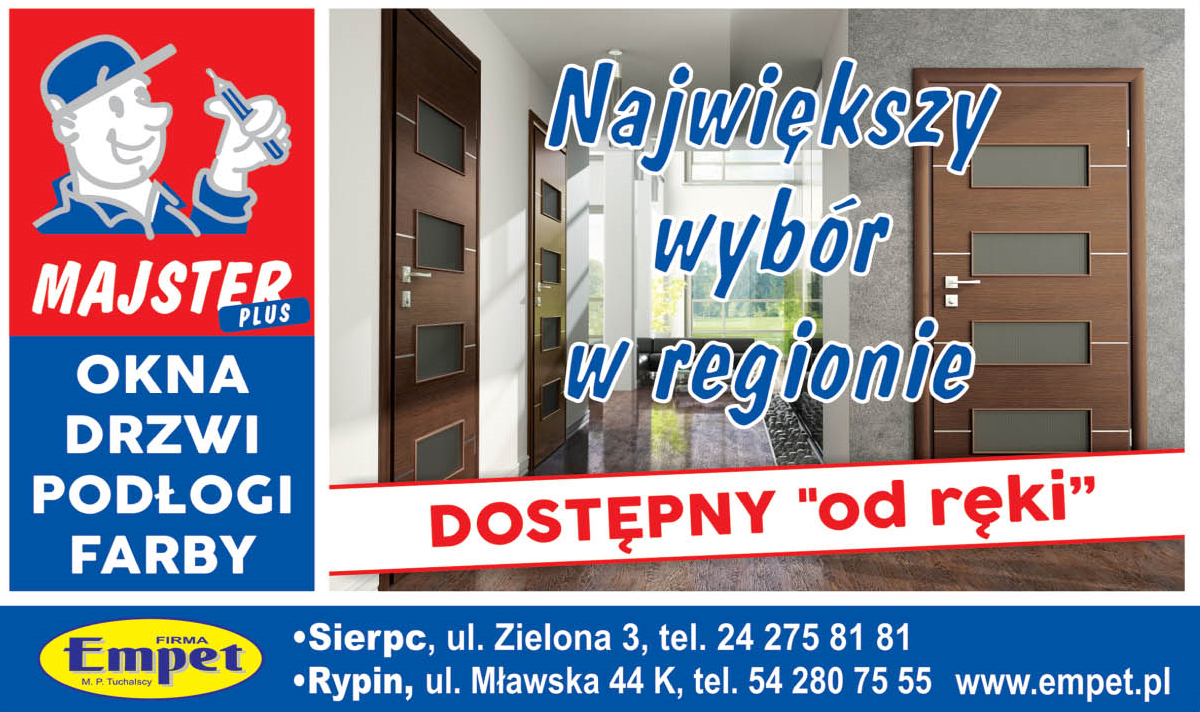 FIRMA EMPET M. P. Tuchalscy Sierpc- MAJSTER PLUS - Okna- Drzwi - Podłogi-Farby