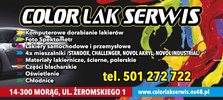 COLOR LAK SERWIS Morąg Materiały Lakiernicze / Części Blacharskie / Foto Spektometr