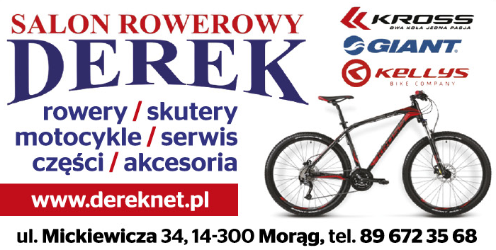 DEREK Salon Rowerowy Morąg Rowery / Skutery / Motocykle / Serwis / Części / Akcesoria