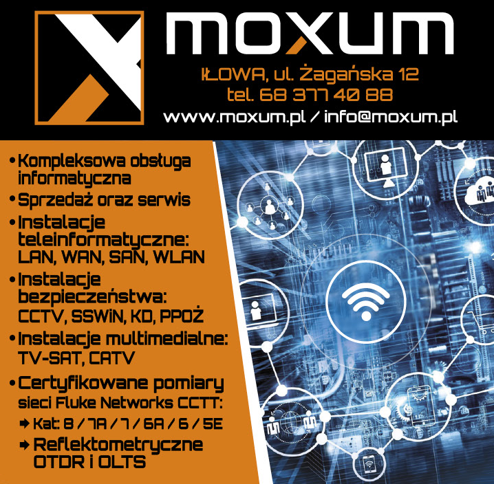 MOXUM Sp. z o.o. Iłowa Kompleksowa Obsługa Informatyczna / Sprzedaż / Serwis