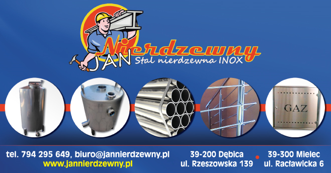JAN NIERDZEWNY Stal Nierdzewna INOX Dębica Sprzedaż i Usługi w Zakresie Wyrobów ze Stali Nierdzewnej