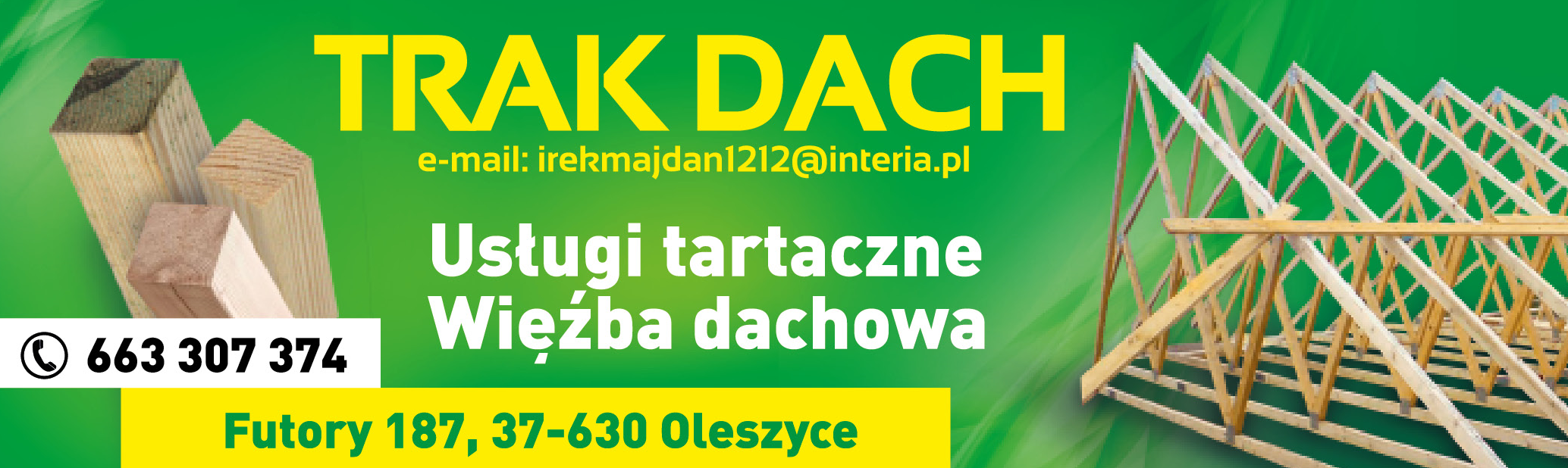 TRAK DACH Futory Usługi Tartaczne / Więźba Dachowa