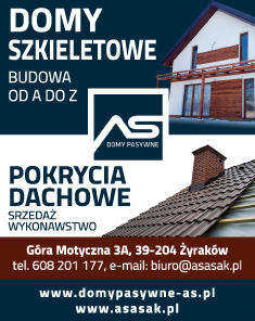 DOMY PASYWNE AS Żyraków Kompleksowa Realizacja Budów w Technologii Szkieletu Drewnianego