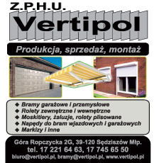 Z.P.H.U. VERTIPOL Sędziszów Małopolski Producent Bram i Rolet