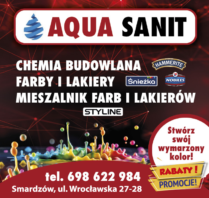 AQUA SANIT Smardzów Chemia Budowlana / Farby i Lakiery / Mieszalnik Farb i Lakierów