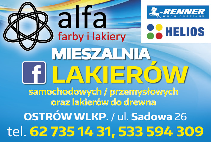 ALFA Ostrów Wielkopolski Mieszalnia Lakierów Samochodowych, Przemysłowych oraz Lakierów Do Drewna