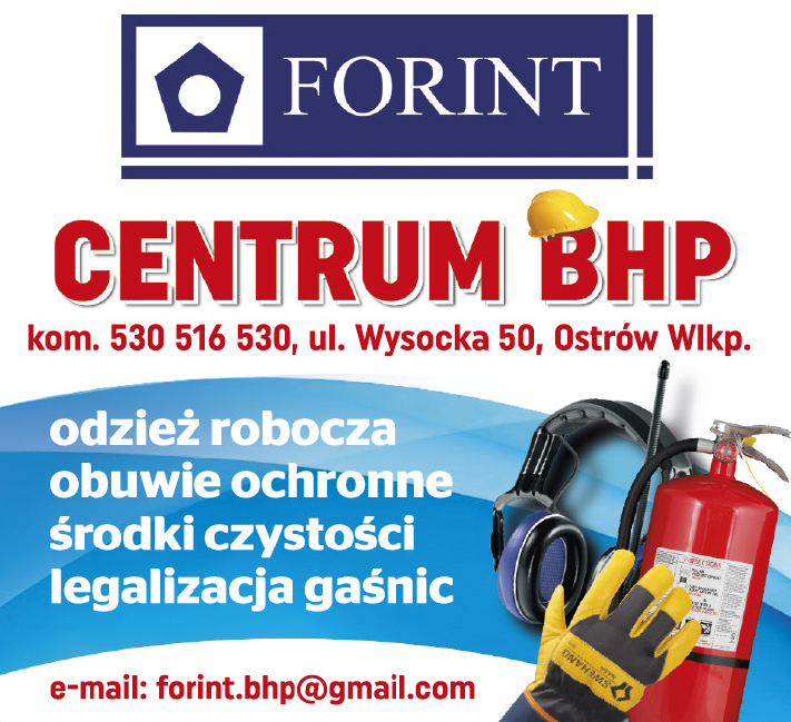 FORINT Ostrów Wielkopolski Centrum BHP / Odzież Robocza / Obuwie Ochronne / Środki Czystości