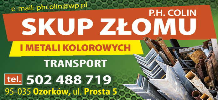 P.H. COLIN Ozorków Skup Złomu i Metali Kolorowych / Transport