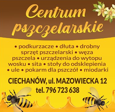 CENTRUM PSZCZELARSKIE Ciechanów Podkurzacze / Dłuta / Drobny Sprzęt Pszczelarski / Ule / Sita