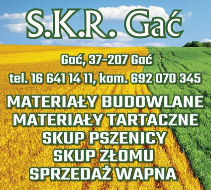 Spółdzielnia Kółek Rolniczych Gać Mat. Budowlane / Mat. Tartaczne / Skup Pszenicy / Skup Złomu