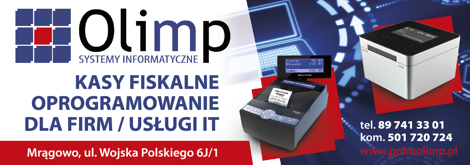 PPHU OLIMP Systemy Informatyczne Mrągowo Kasy Fiskalne / Oprogramowanie Dla Firm / Usługi IT