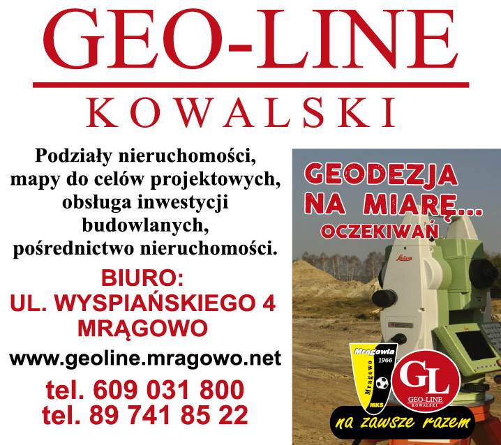 GEO-LINE Kowalski Mrągowo Podziały Nieruchomości / Mapy Do Celów Projektowych