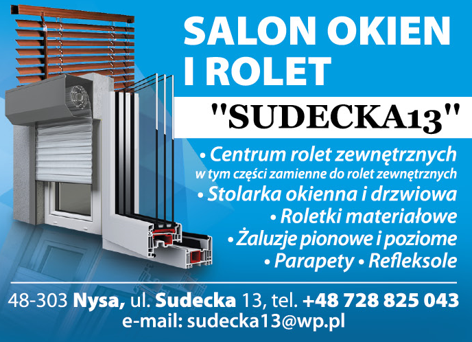 SALON OKIEN I ROLET "SUDECKA 13" Nysa Rolety Zewnętrzne / Stolarka Okienna i Drzwiowa / Parapety