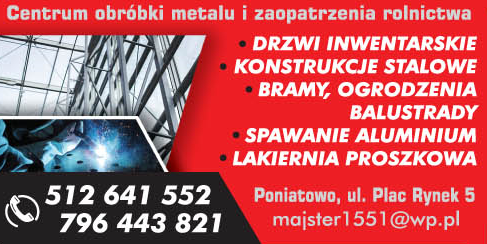 CARTER CENTRUM OBRÓBKI METALU I ZAOPATRZENIA ROLNICTWA Poniatowo 