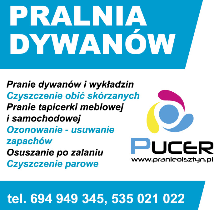 PUCER Pralnia Olsztyn Pranie Dywanów i Wykładzin / Pranie Tapicerki Meblowej i Samochodowej