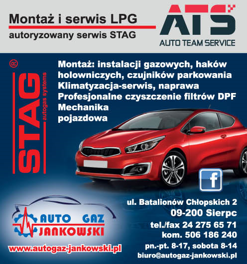 AUTO GAZ "JANKOWSKI" Sierpc Montaż i Serwis Instalacji Gazowych