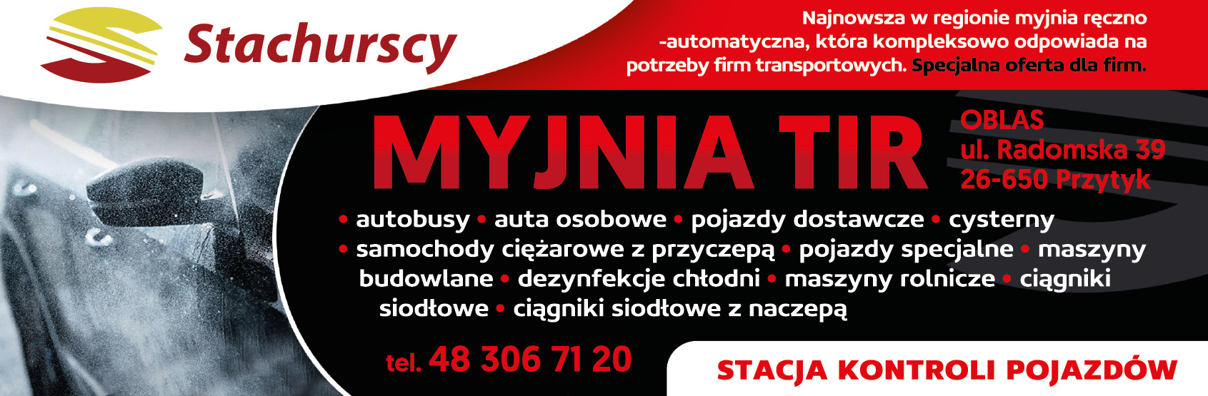 STACHURSCY Oblas Myjnia Ręczno-Automatyczna / Stacja Kontroli Pojazdów