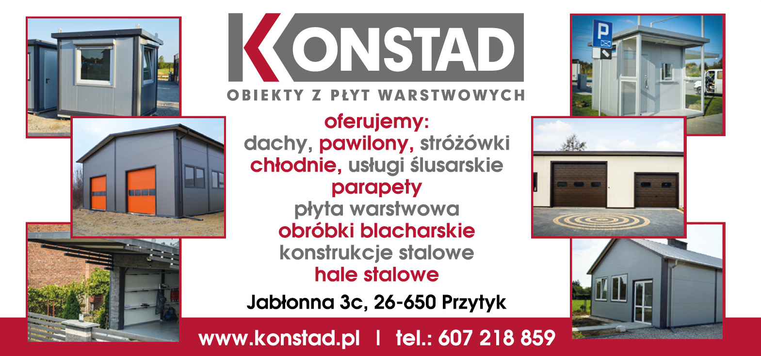 KONSTAD Obiekty z Płyt Warstwowych Jabłonna Dachy / Pawilony / Usługi Ślusarskie / Hale Stalowe