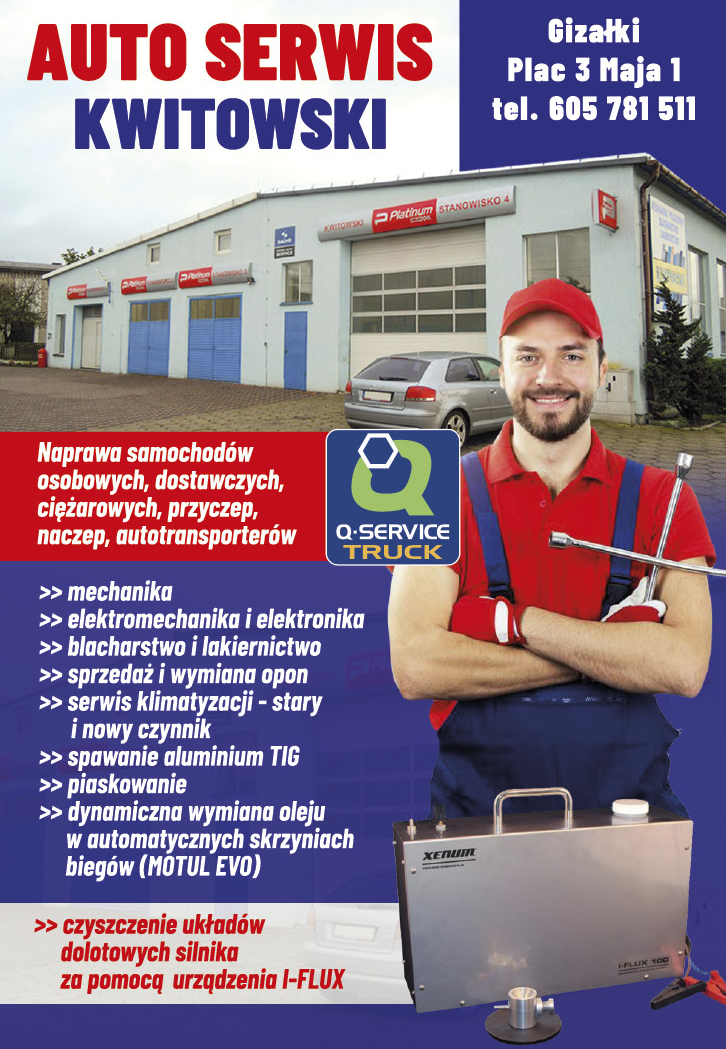 AUTO SERWIS KWITOWSKI Gizałki Naprawa Samochodów Osobowych, Dostawczych, Ciężarowych, Przyczep
