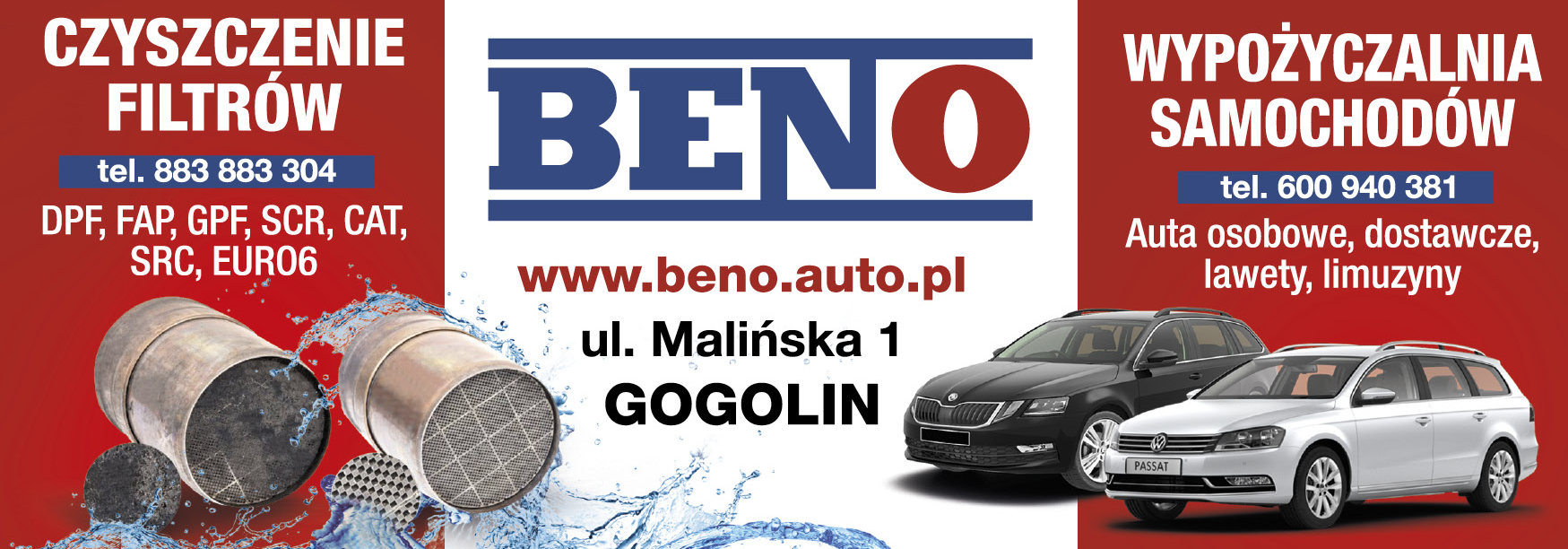 BENO Gogolin Czyszczenie Filtrów / Wypożyczalnia Samochodów