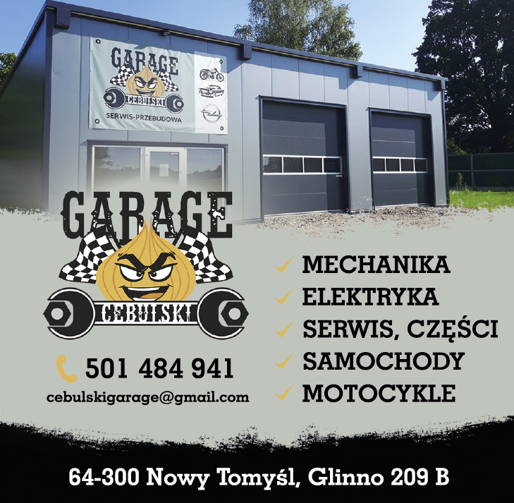 GARAGE CEBULSKI Nowy Tomyśl Mechanika / Elektryka / Serwis, Części / Samochody / Motocykle