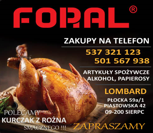FORAL Sklep Monopolowy Sierpc - Art. Spożywcze - Alkohol - Papierosy 