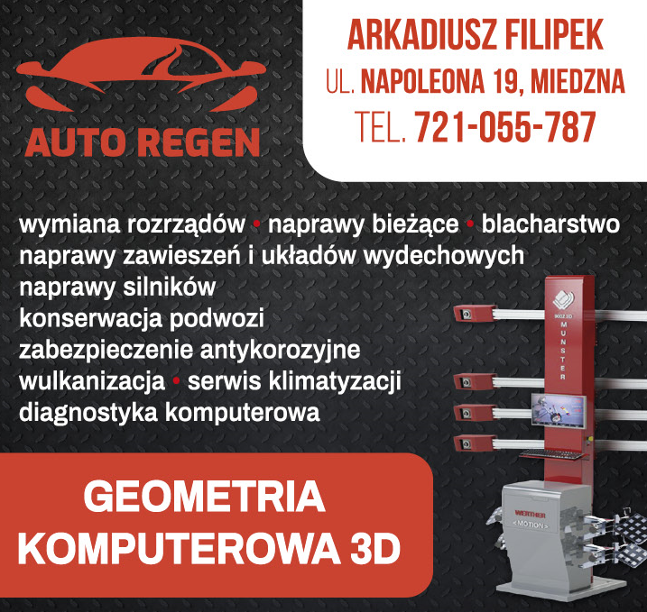 AUTO REGEN Arkadiusz Filipek Miedzna Wymiana Rozrządów / Naprawy Bieżące / Blacharstwo