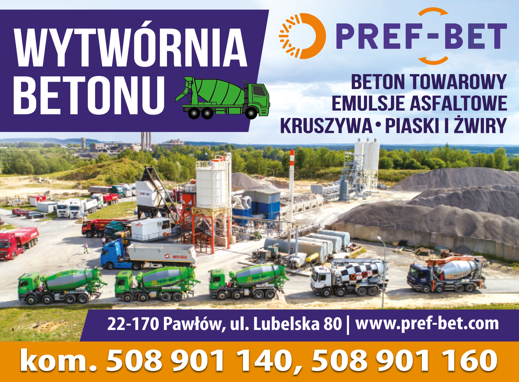 PREF-BET Sp. z o.o. Pawłów Wytwórnia Betonu