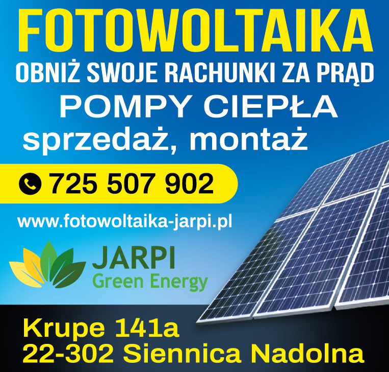 JARPI GREEN ENERGY Krupe Fotowoltaika / Pompy Ciepła