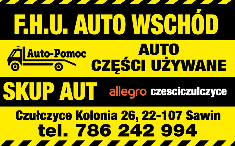 F.H.U. AUTO WSCHÓD Czułczyce Kolonia Auto-Pomoc / Auto Części Używane / Skup Aut