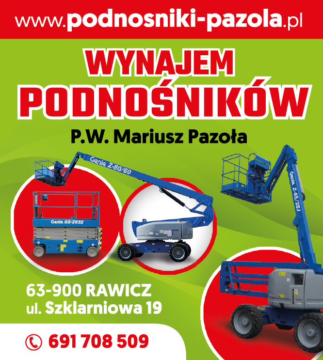 P.W. Mariusz Pazoła Rawicz Wynajem Podnośników