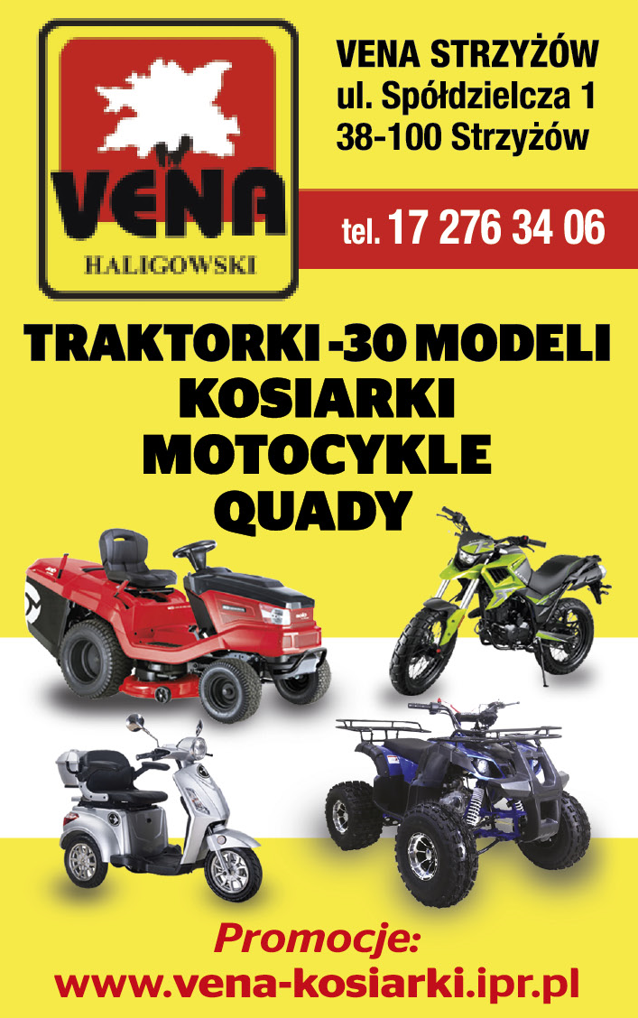 VENA HALIGOWSKI Strzyżów Traktorki / Kosiarki / Motocykle / Quady