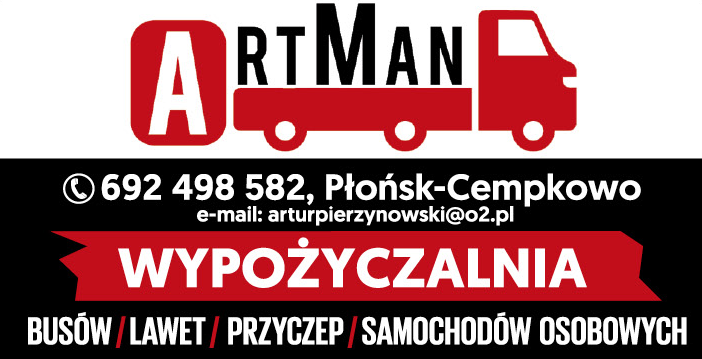 ARTMAN Płońsk Wypożyczalnia Busów / Lawet / Przyczep / Samochodów Osobowych