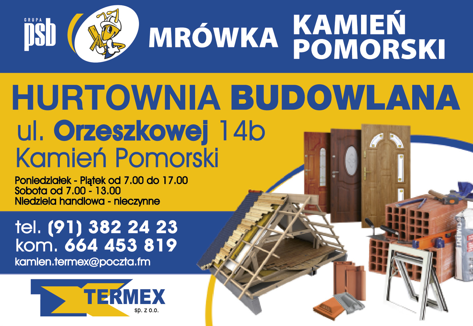 TERMEX Sp. z o.o. Kamień Pomorski Hurtownia Budowlana