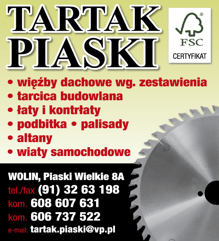 TARTAK PIASKI Piaski Wielkie Więźby Dachowe / Tarcica Budowlana / Łaty i Kontrłaty / Podbitka