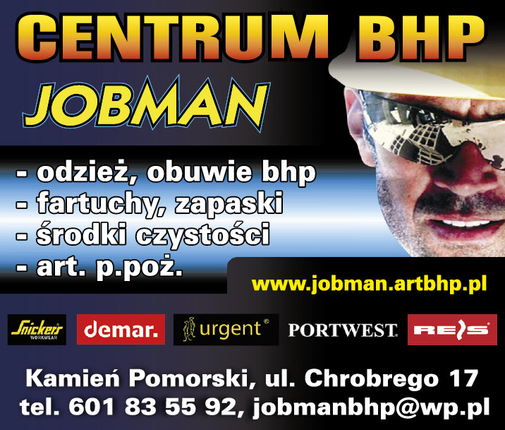 JOBMAN Centrum BHP Kamień Pomorski Odzież / Obuwie / Fartuchy / Środki Czystości / Art. P.POŻ.
