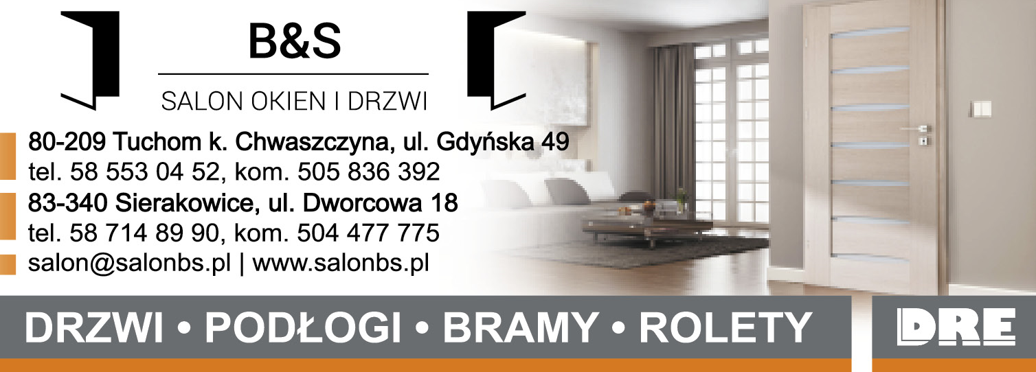 B&S SALON OKIEN I DRZWI Tuchom Drzwi / Podłogi / Bramy / Rolety - DRE