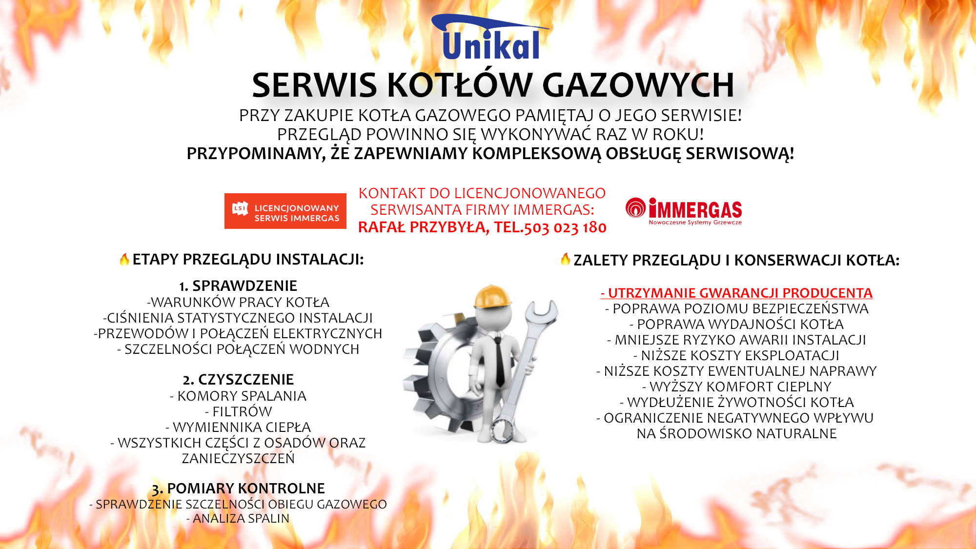 ZHU "UNIKAL" Piotr Gorgiel Kargowa oferuje AUTORYZOWANY SERWIS KOTŁÓW GAZOWYCH