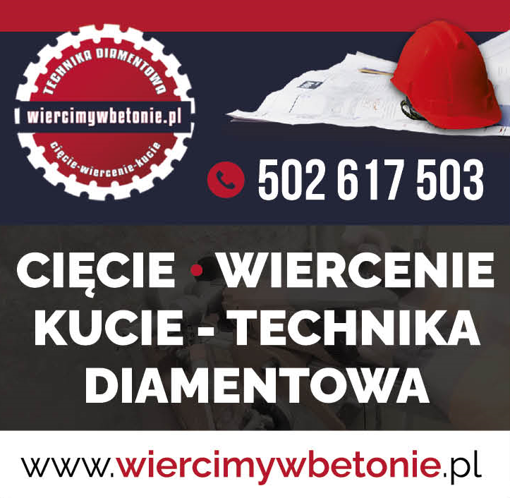 Wiercimy w Betonie - Przedsiębiorstwo Wielobranżowe Gniezno Cięcie / Wiercenie / Kucie