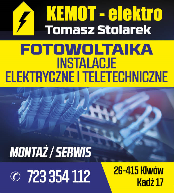 KEMOT - elektro Tomasz Stolarek Kadź Fotowoltaika / Instalacje Elektryczne i Teletechniczne