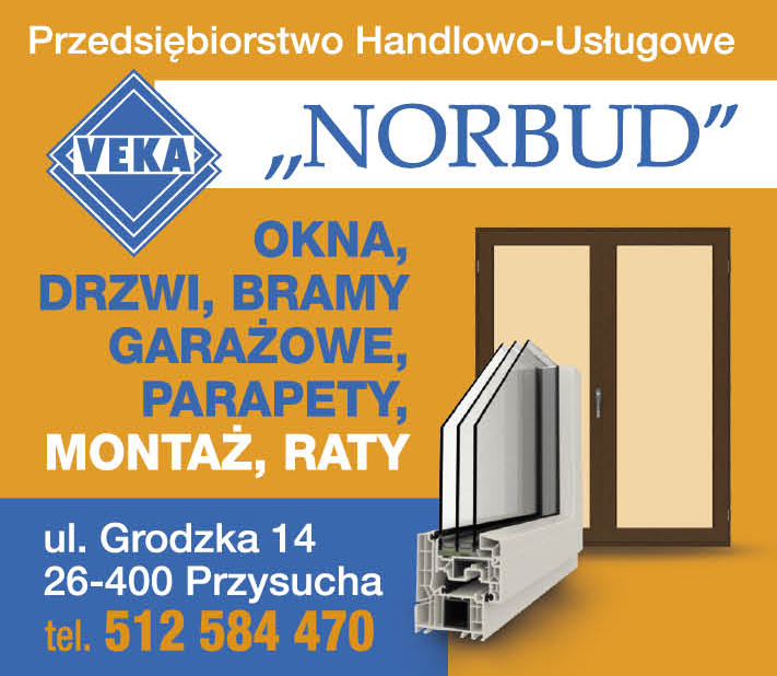 P.H.U. "NORBUD" Przysucha Okna / Drzwi / Bramy Garażowe / Parapety