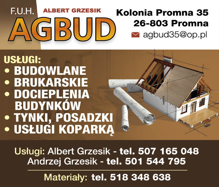 F.U.H. AGBUD Albert Grzesik Promna-Kolonia Usługi Budowlane / Brukarskie / Docieplenia Budynków