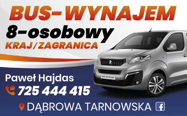 FHU RAMP Paweł Hajdas Dąbrowa Tarnowska Wynajem Busa 8-osobowego