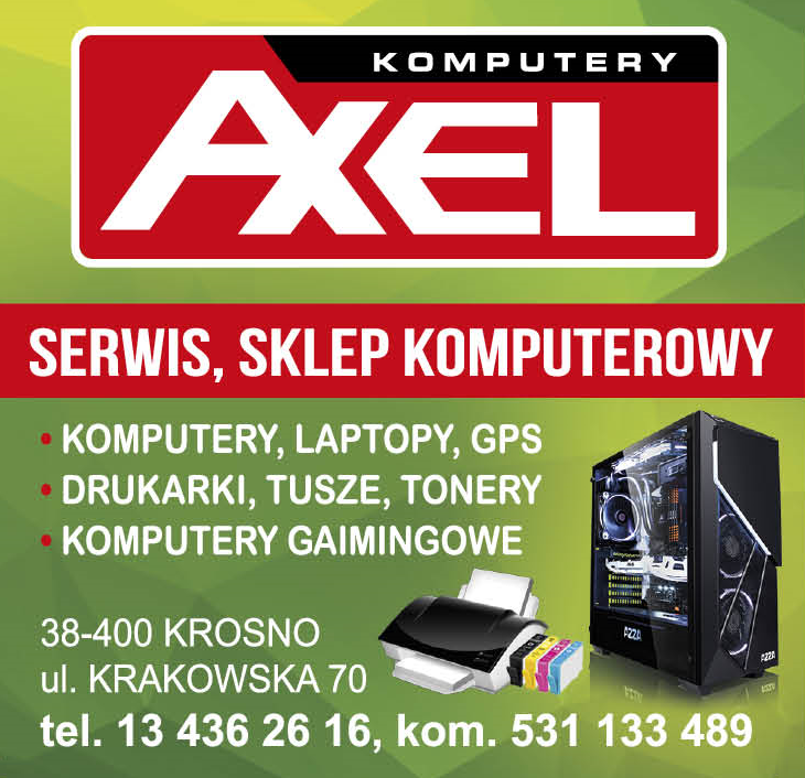 AXEL Salon-Serwis Komputerowy Krosno Komputery / Laptopy / GPS / Drukarki / Tusze / Tonery
