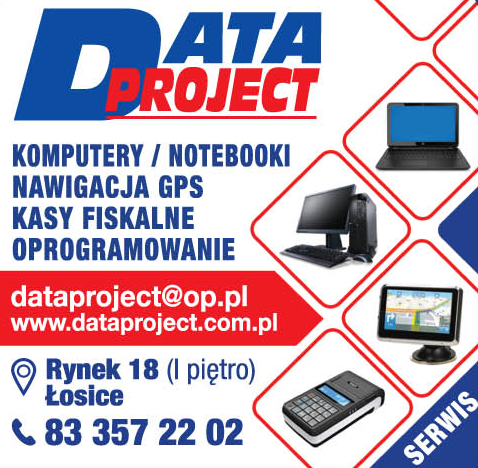 DATA PROJECT Łukasz Korbut Łosice - Komputery - Nawigacja GPS - Kasy fiskalne - Oprogramowanie